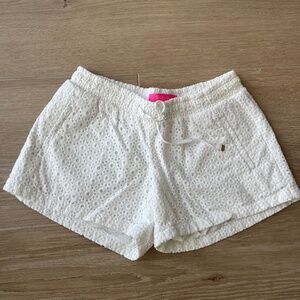 White Classic Cotton like Shorts